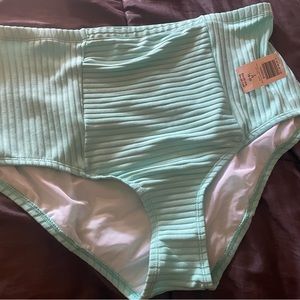 NWT Torrid bathing suit bikini bottom size 2 (18/20) ruched seafoam green new